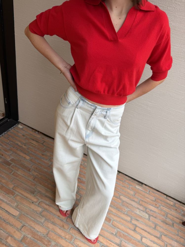WBLAngelina Beach HW wide pant Beach Blue