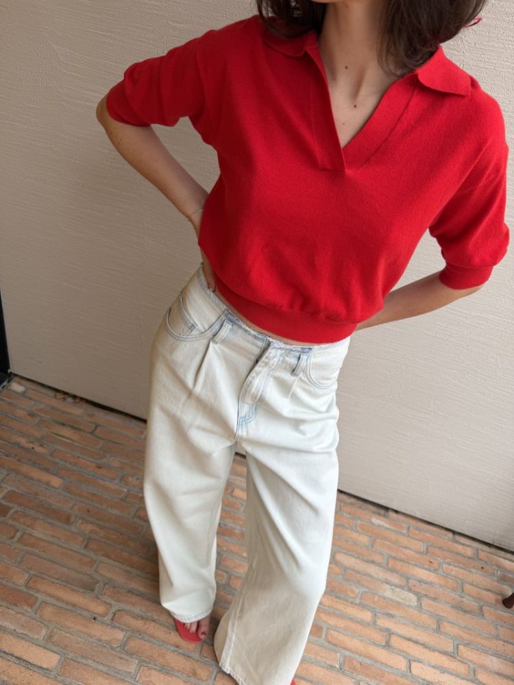 WBLAngelina Beach HW wide pant Beach Blue