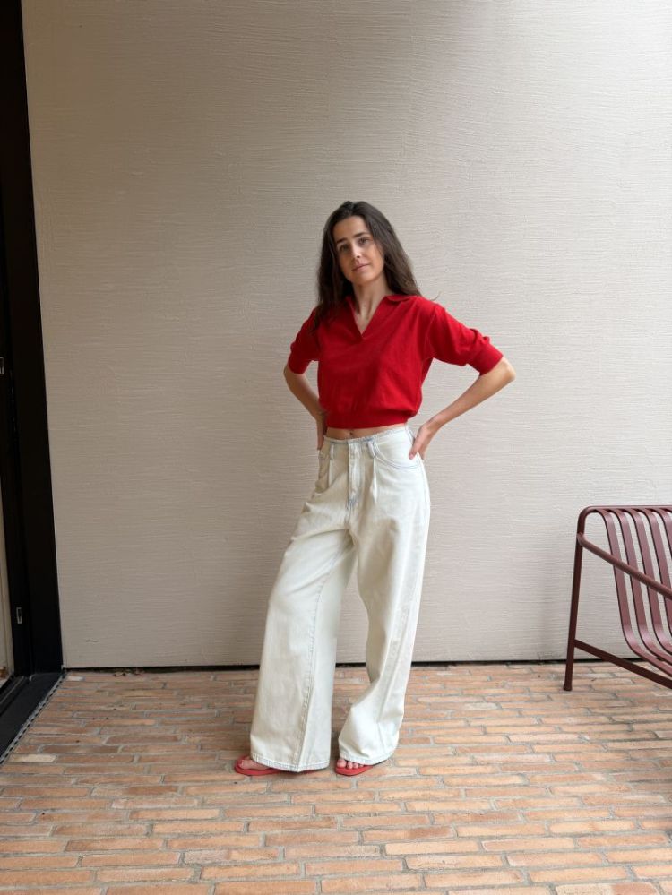 WBLAngelina Beach HW wide pant Beach Blue
