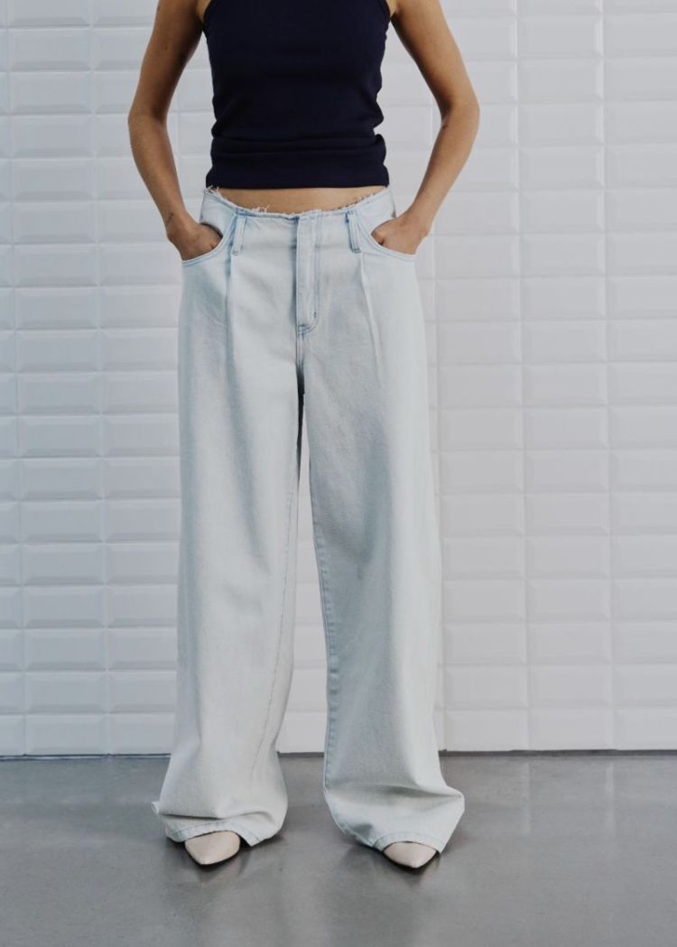 WBLAngelina Beach HW wide pant Beach Blue