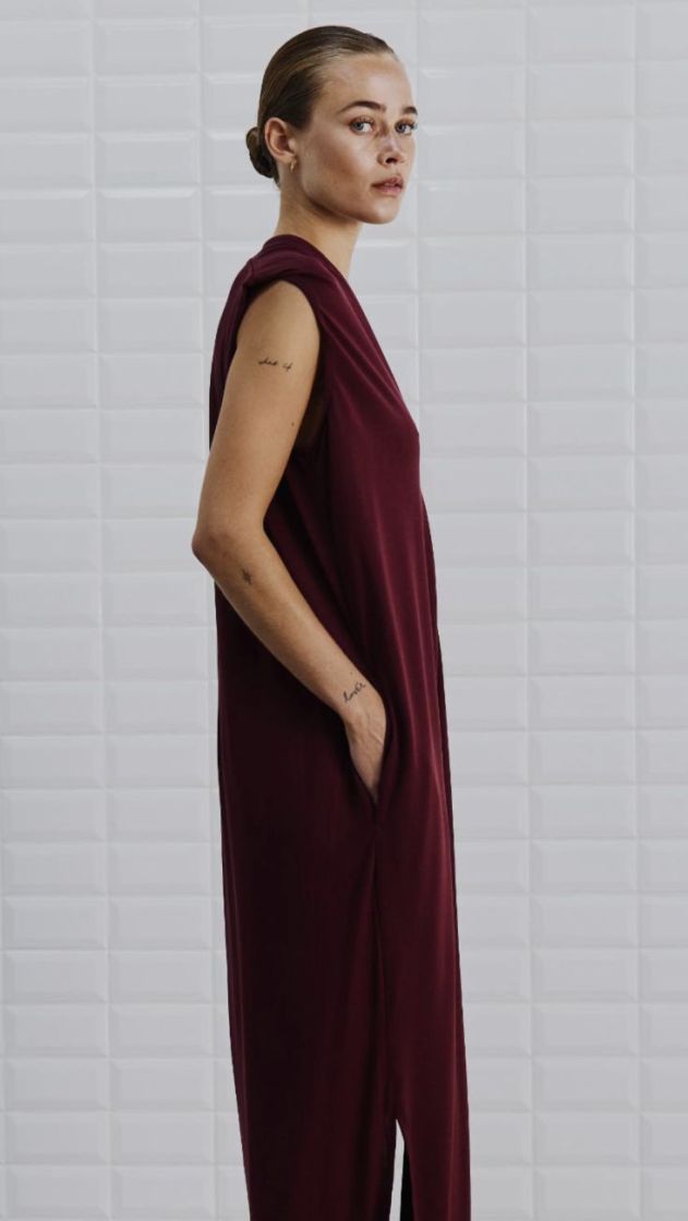 WBLEsmeralda SL maxi dress Blackberry