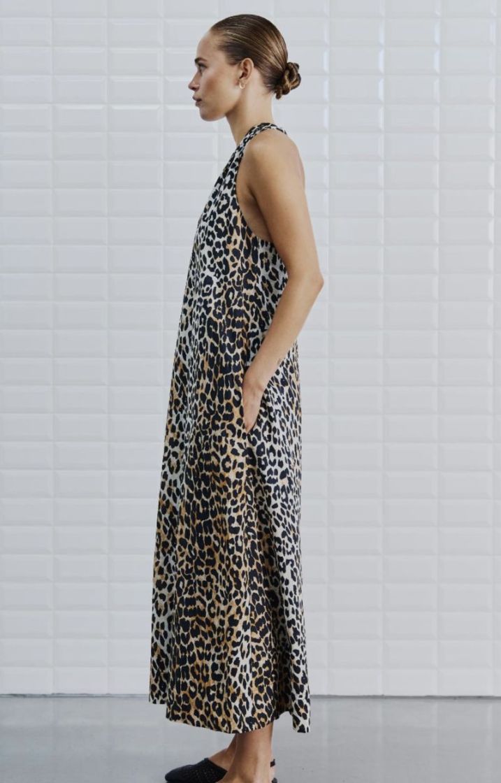 WBLAmina talia SL midi dress Leo Print