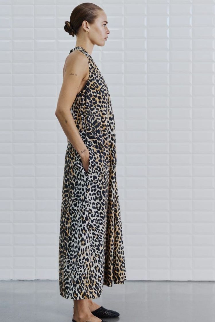 WBLAmina talia SL midi dress Leo Print