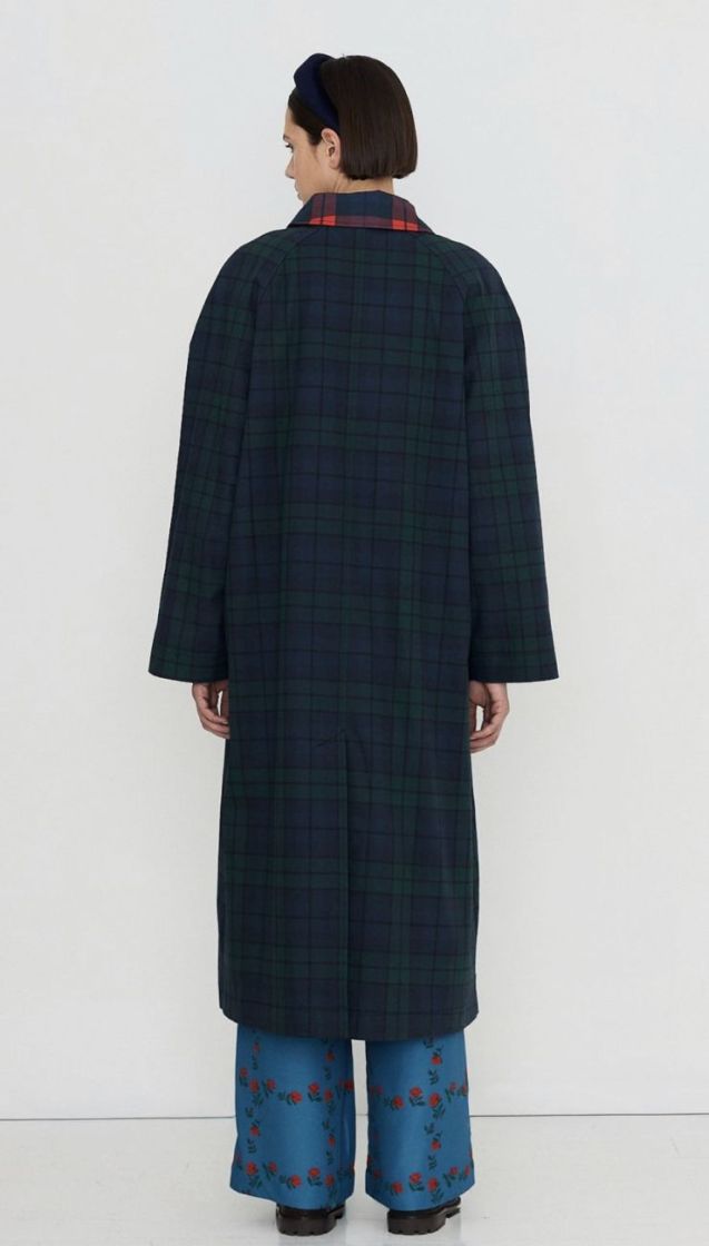 Check long trench coat U24 check