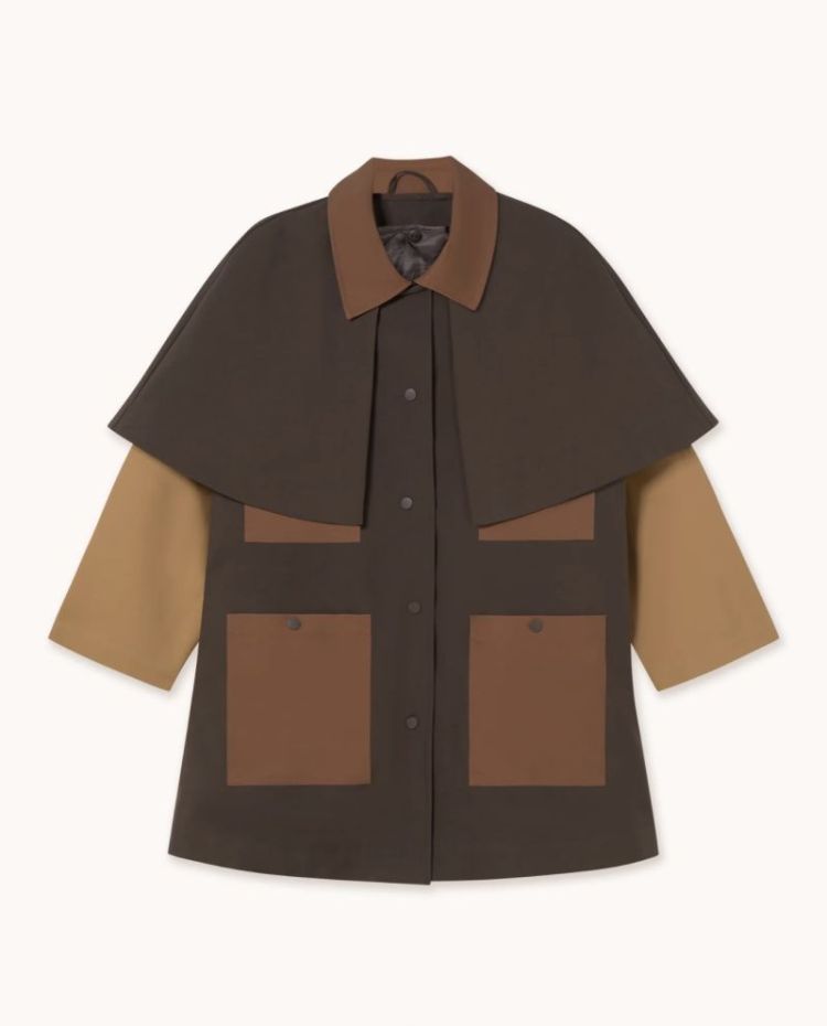 Colorblock trench coat U10 Colorblock