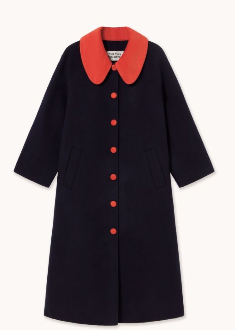 Long check coat 107 Long check