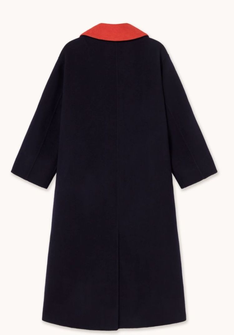 Long check coat 107 Long check