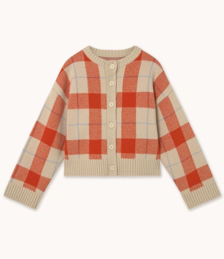 Check cardigan Check M01