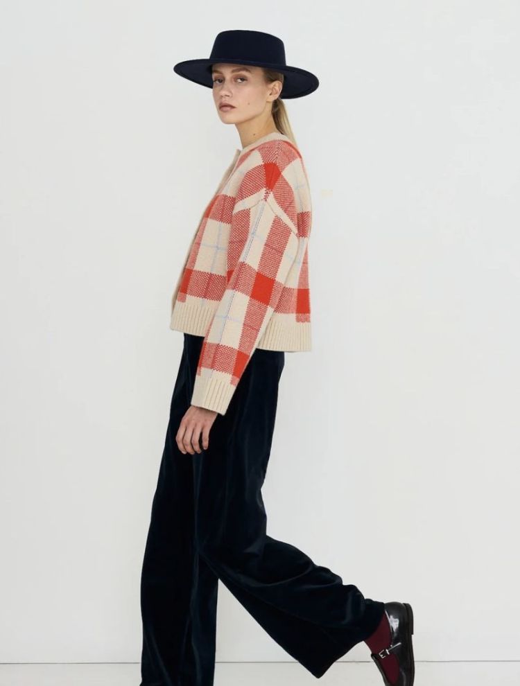 Check scarf Check M01