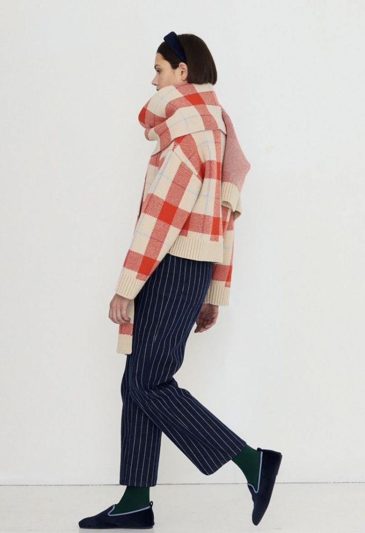 Check scarf Check M01