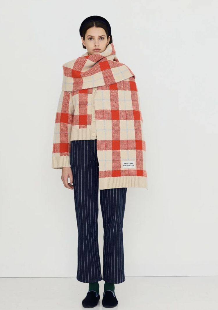 Check scarf Check M01