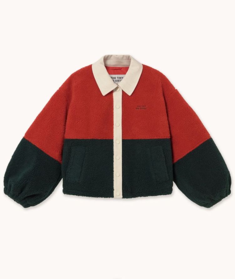 Color blocked sherpa jacket U32 Color block