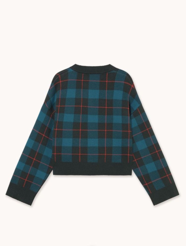 Checks jacquard cardigan U05 Checks jacq