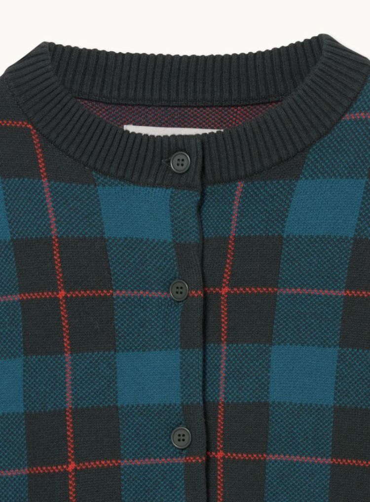 Checks jacquard cardigan U05 Checks jacq