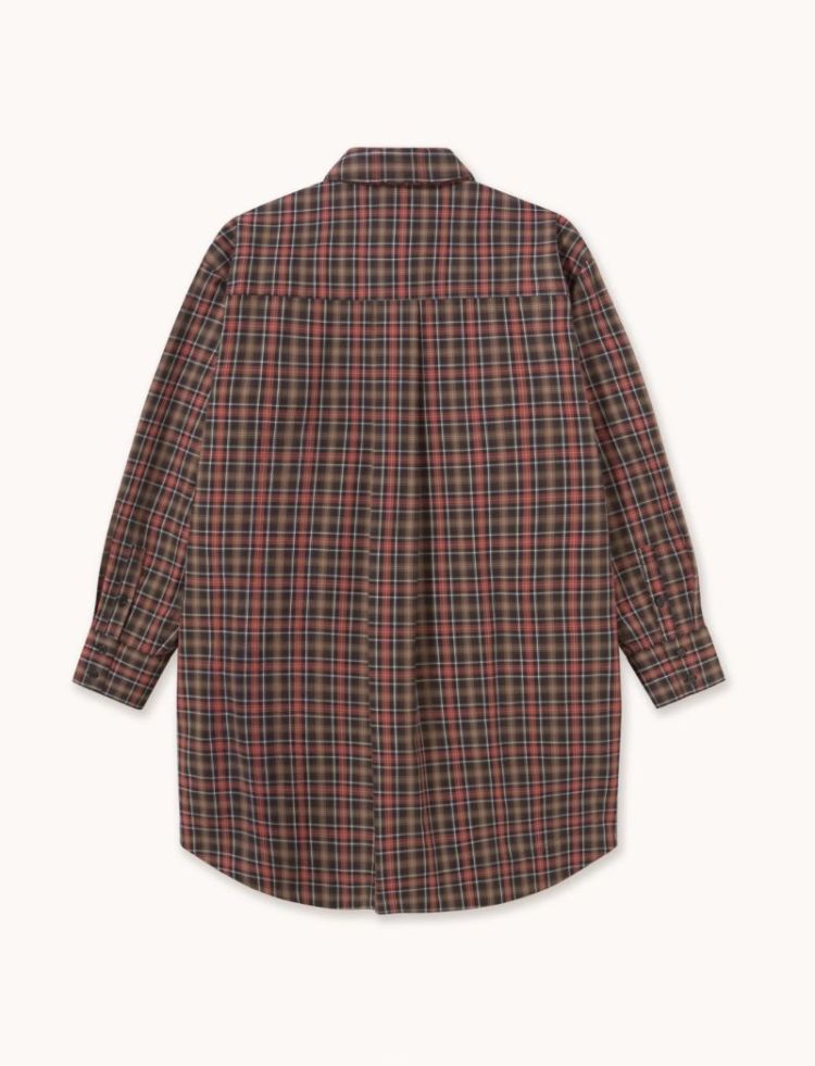 check bow neck dress U26 check bow