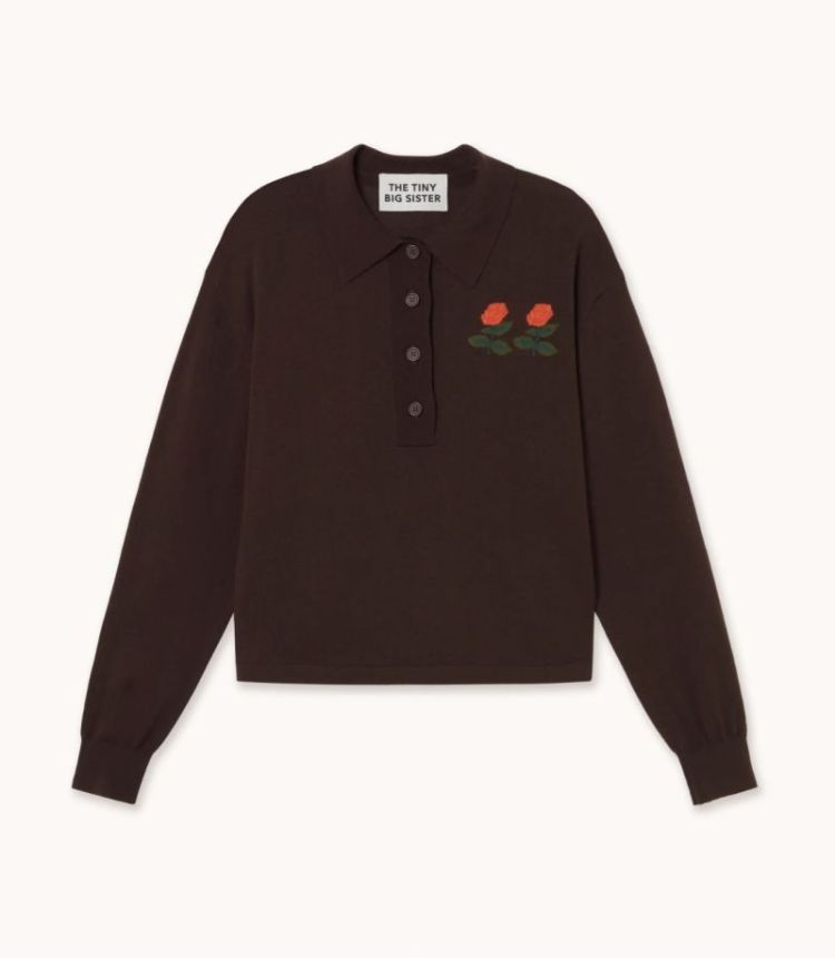 Roses knitted polo U10 roses knitt