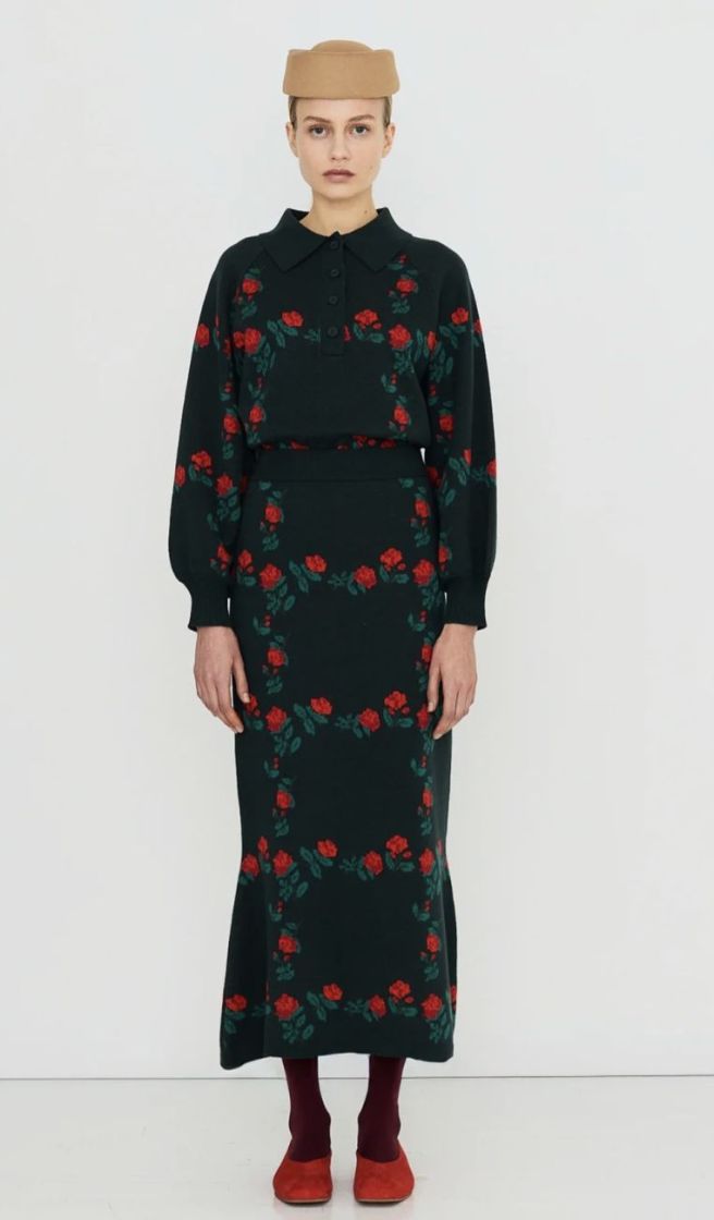Roses polo sweater U05 Roses