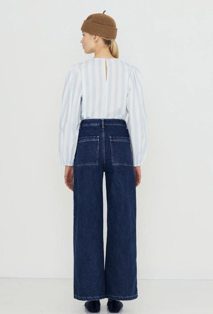 Embroidered horses denim U34 Embroidered