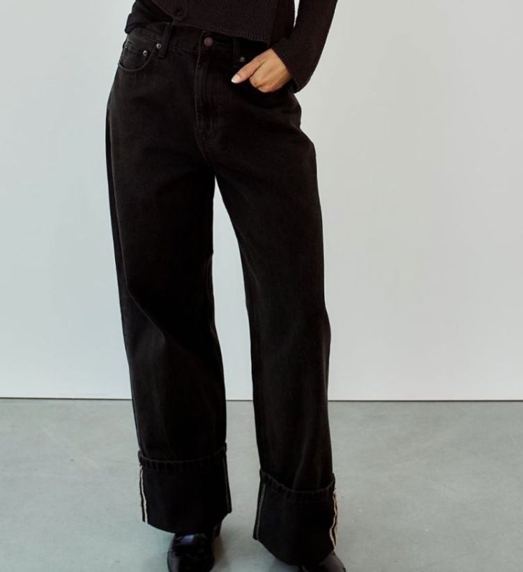 Wblhazel turn up jeans Washed black de