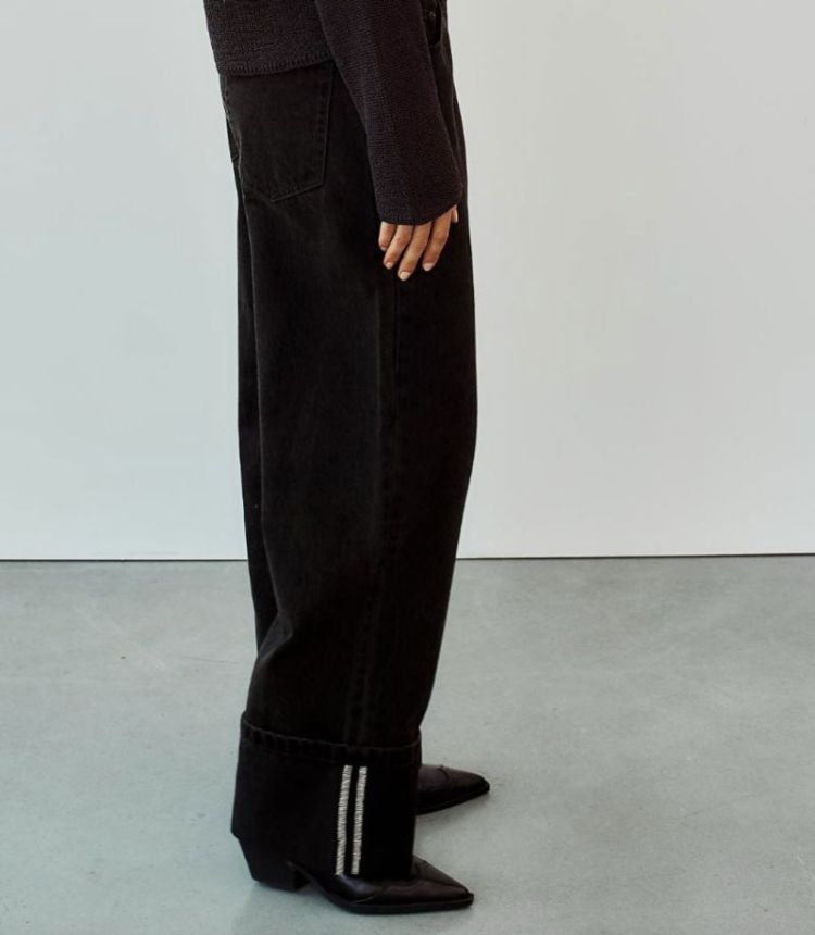 Wblhazel turn up jeans Washed black de