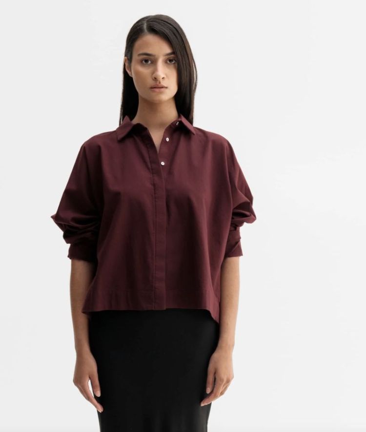 Gigi oxford shirt Burgundy