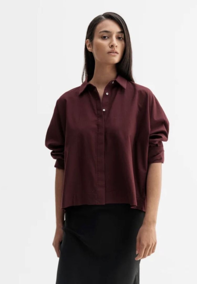 Gigi oxford shirt Burgundy