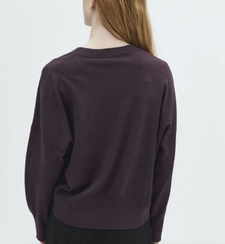 Gillian V-M bravani knit  Deep purple