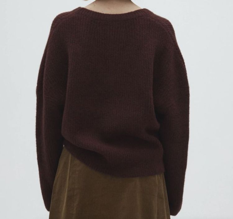 Gillian V-M Hevelyn knit Deem Maroon mix