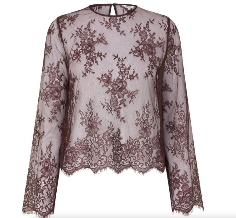 Marielle-M willah lace blouse Maroon noir 