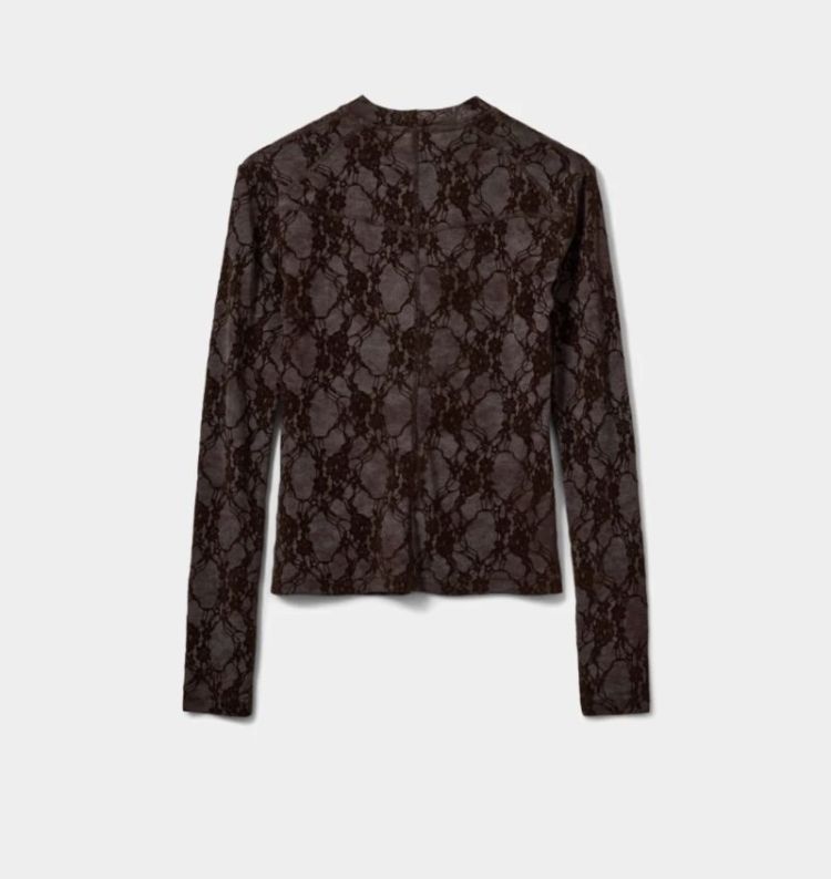 Faesw long sleeve velvet lace  Dark plum