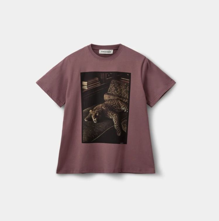 Riversw printed boxy t-shirt Dusty plum
