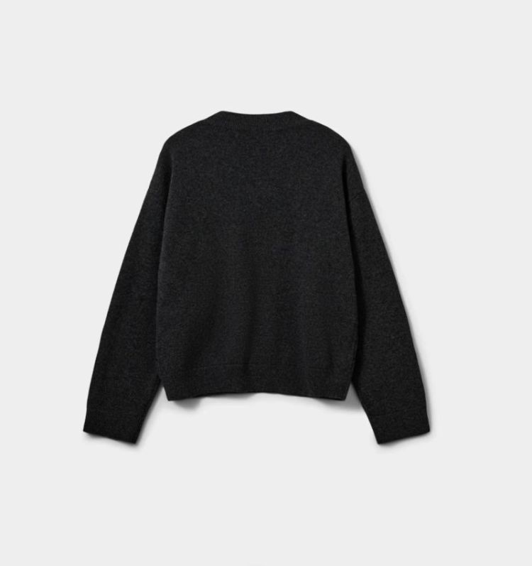 Paleasw v-neck argyle knit dark grey
