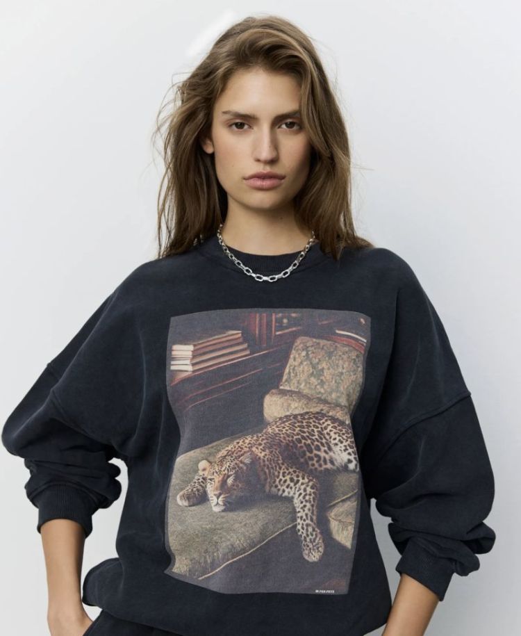 Parossw oversize sweatshirt Washed black