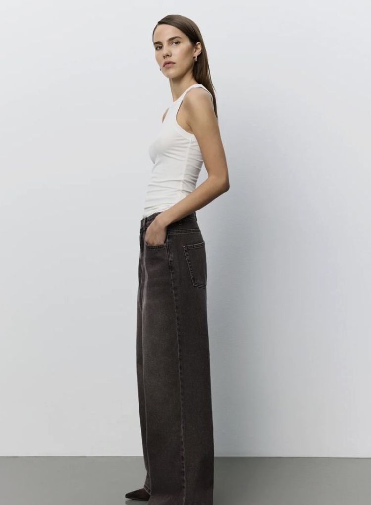 Venicesw mid waist jeans Dark plum