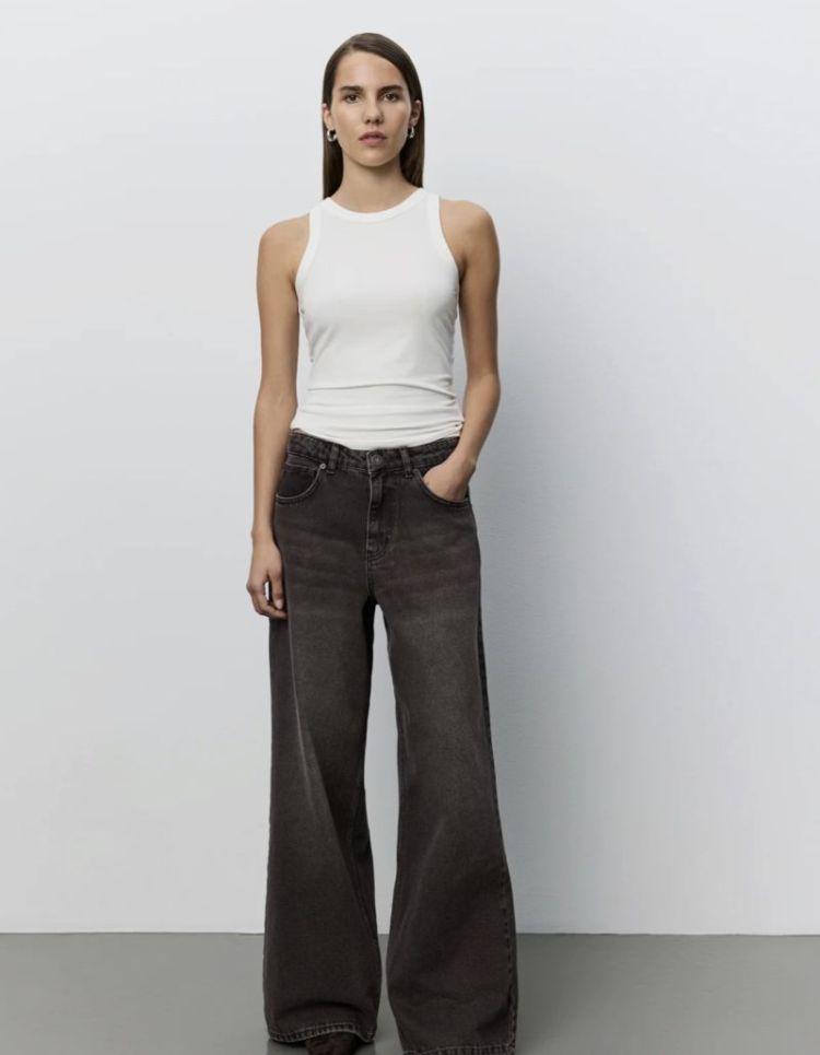 Venicesw mid waist jeans Dark plum
