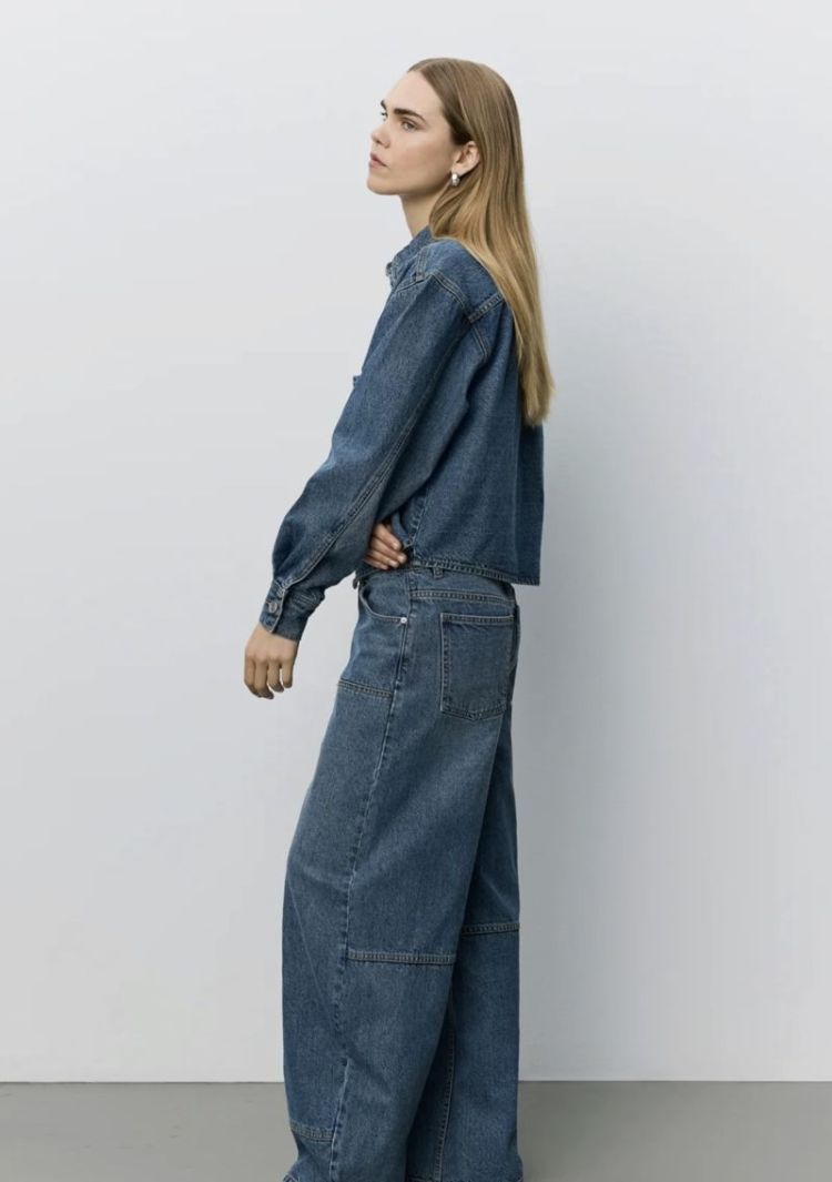 Sonjasw barrel shaped jeans Denim blue