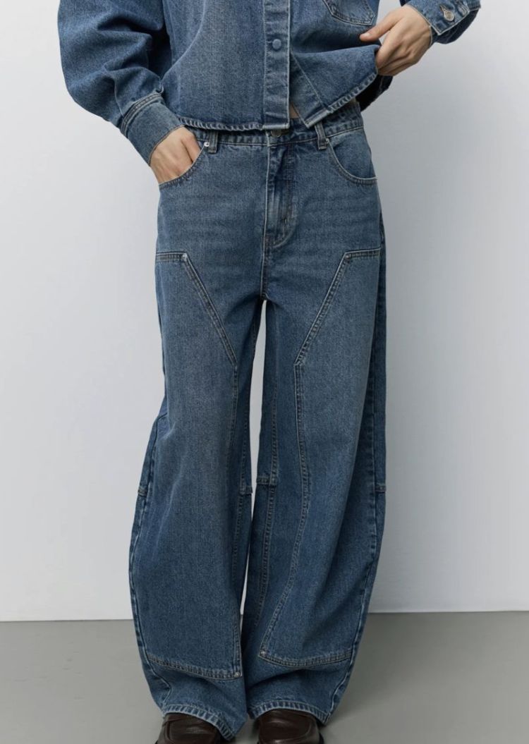 Sonjasw barrel shaped jeans Denim blue