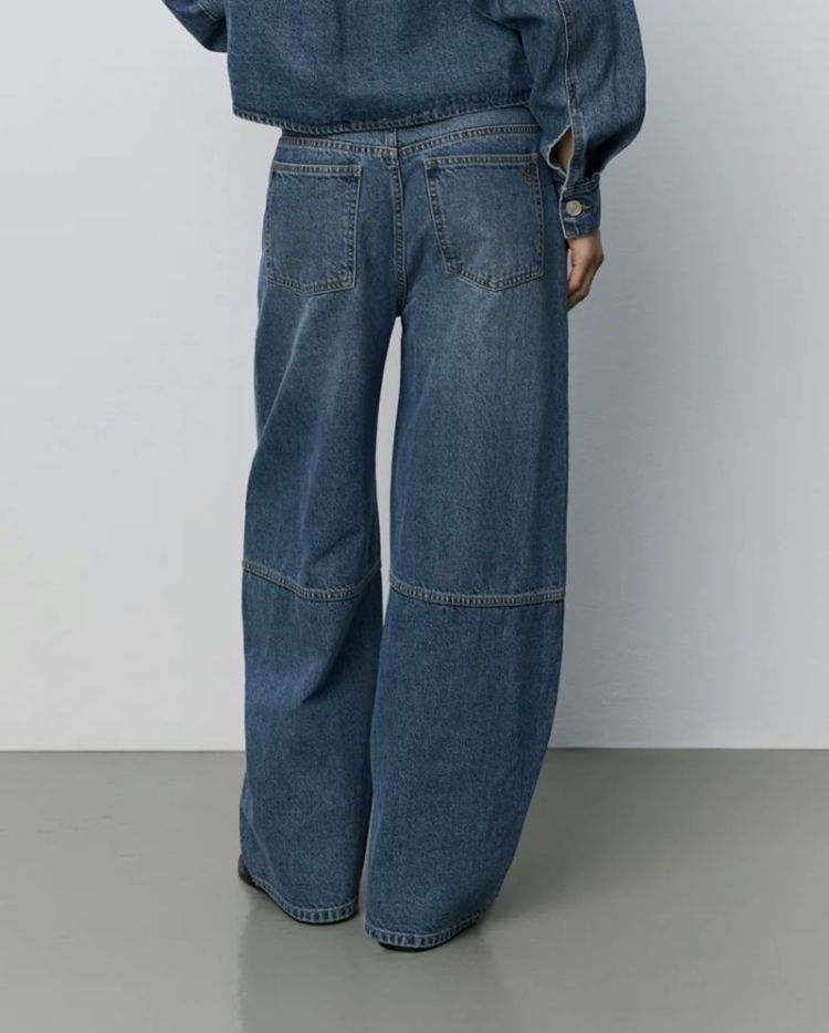 Sonjasw barrel shaped jeans Denim blue