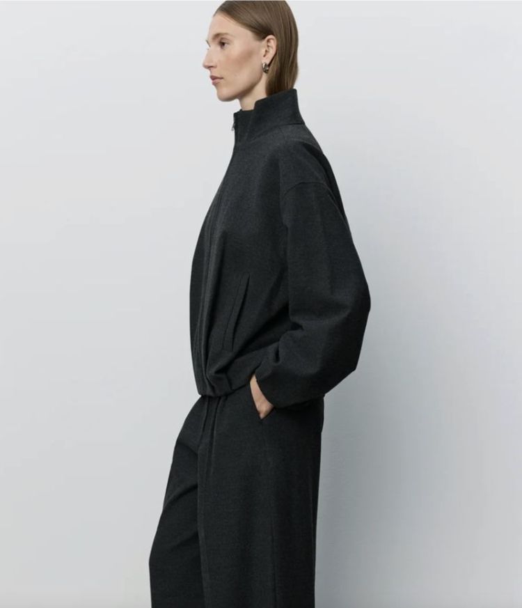 Beckysw suting bomber jacket Dark grey