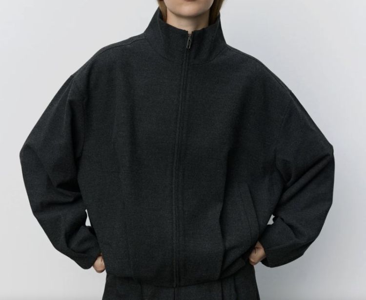 Beckysw suting bomber jacket Dark grey