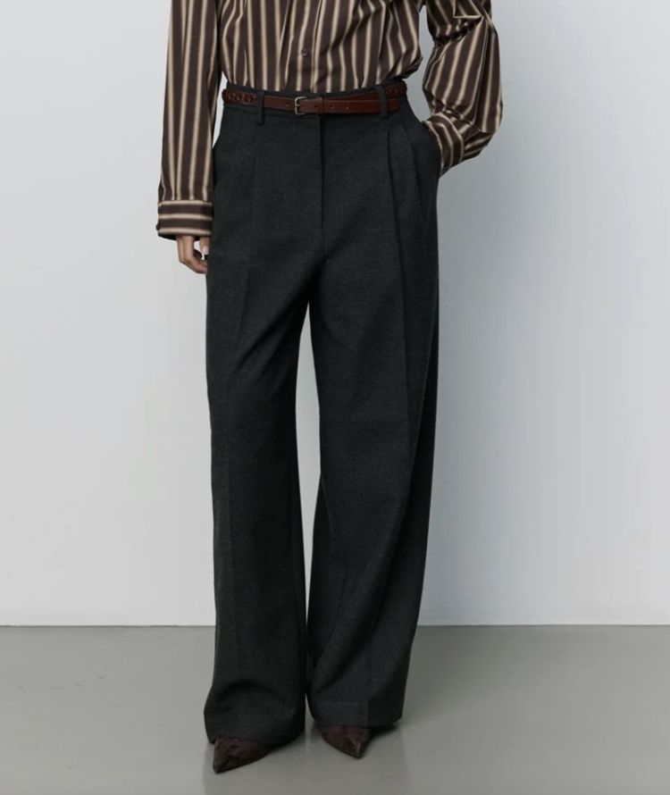 Rosalindasw wide leg trousers Dark grey