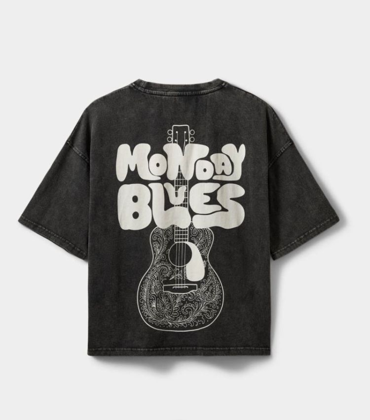 Verasw boxy printed t-shirt Washed black
