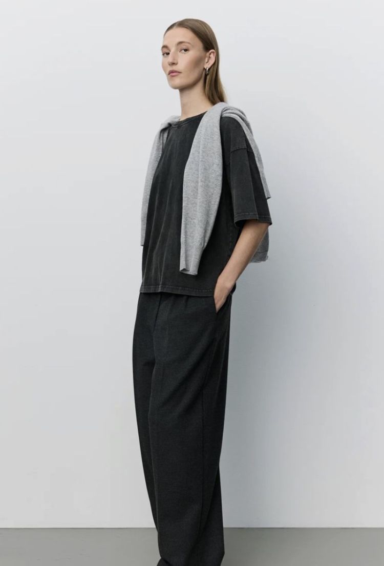 Verasw boxy printed t-shirt Washed black
