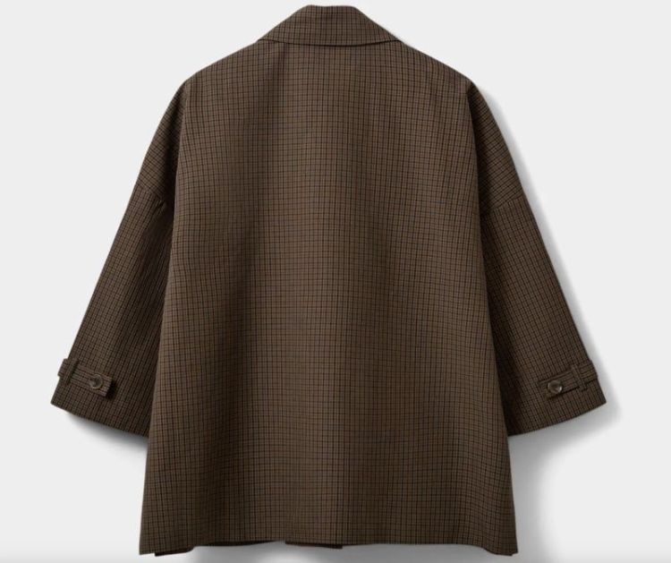 Selinasw oversize checked coat Brown check 