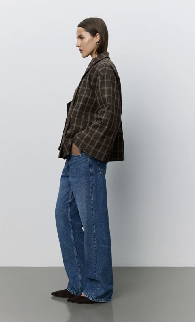 Agatha sw jacket Brown check