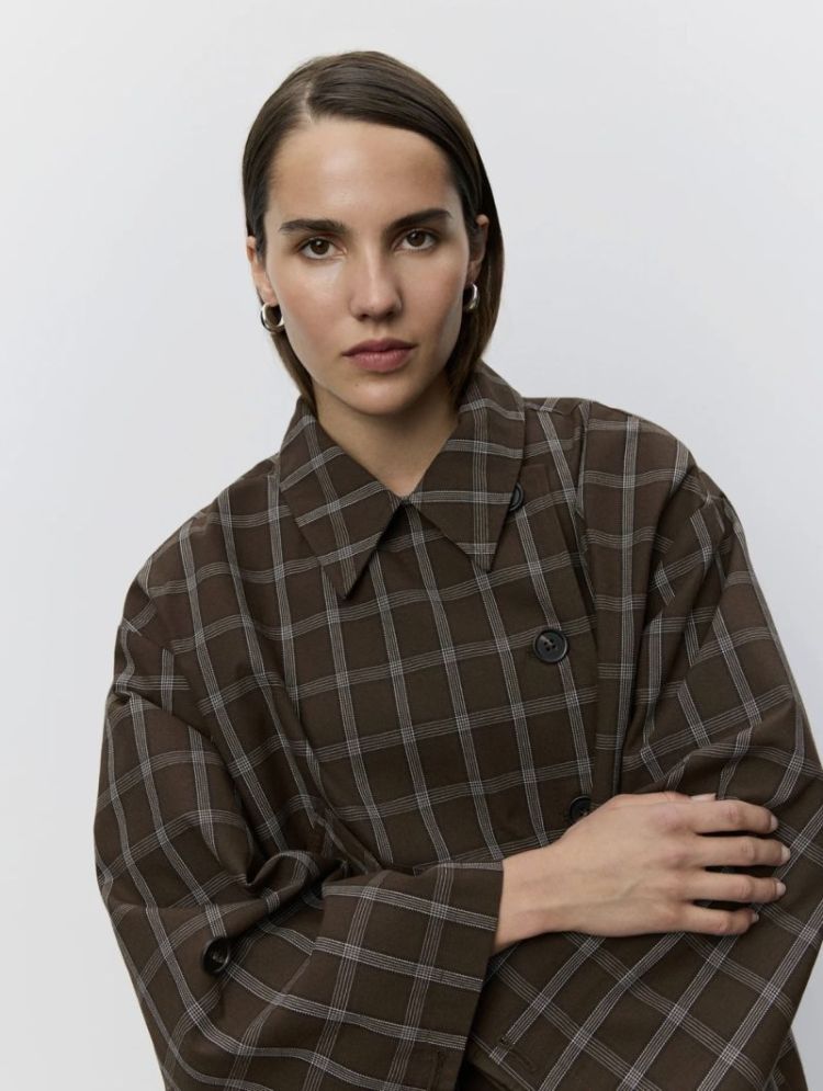 Agatha sw jacket Brown check