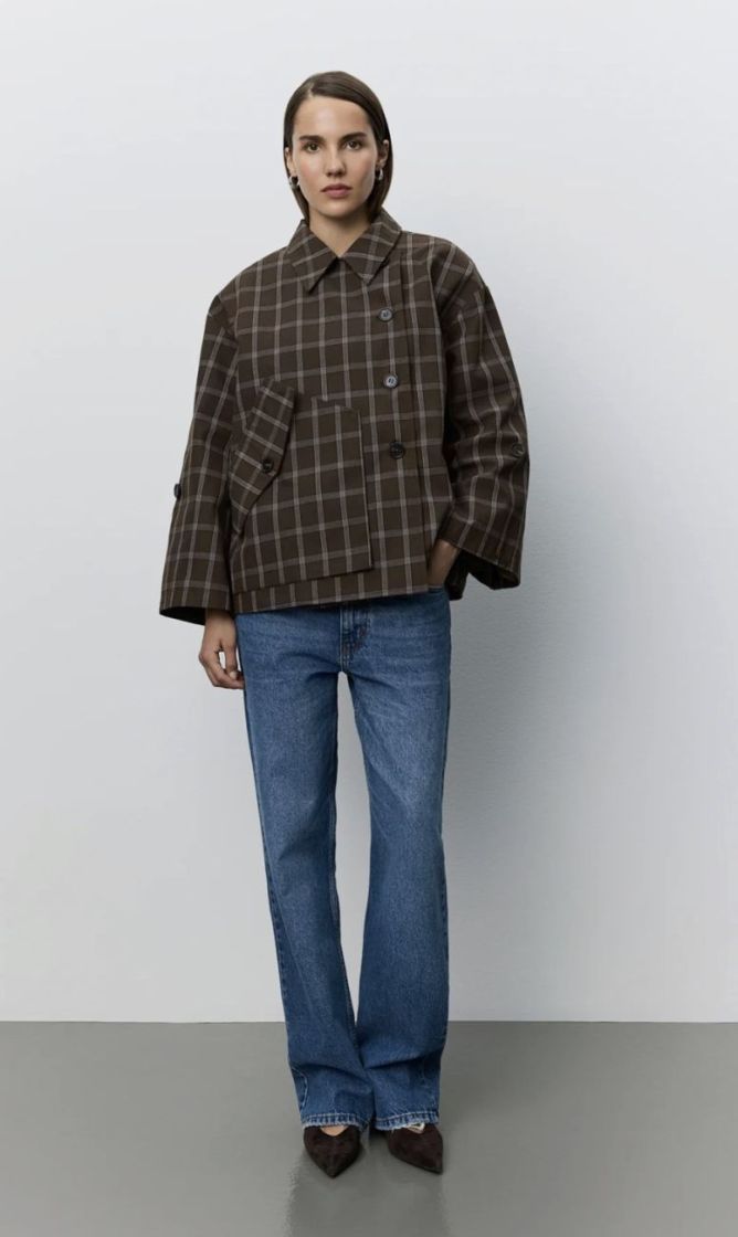 Agatha sw jacket Brown check