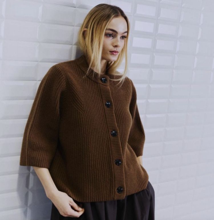 Wblvivianna hs sleeve cardigan Camel