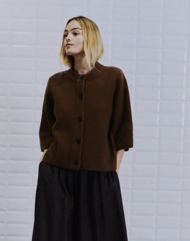 Wblvivianna hs sleeve cardigan Camel