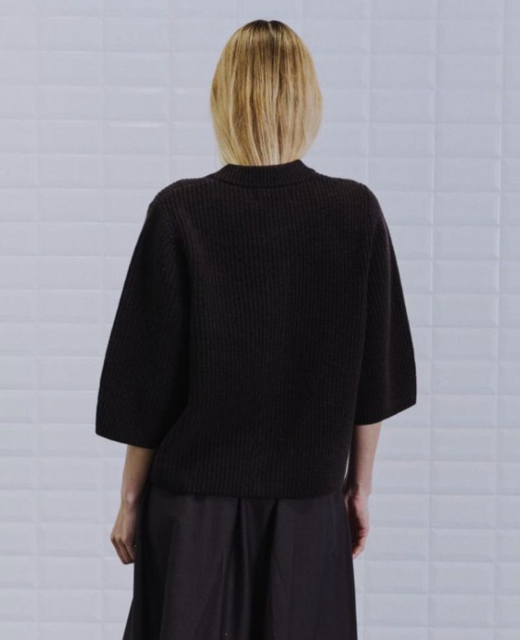 Wblvivianna hs sleeve cardigan Dark brown